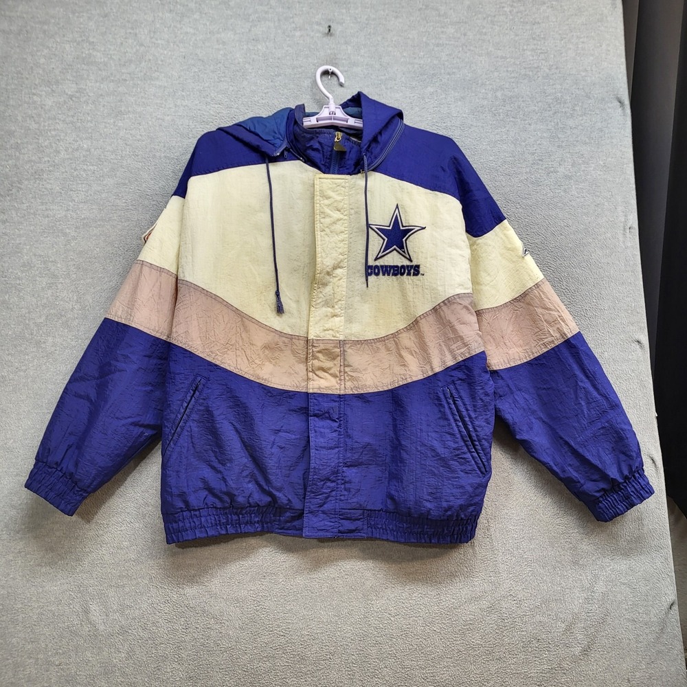 VINTAGE Dallas Cowboy Men Jacket XL  Blue Pro Line Apex One 90s READ‎